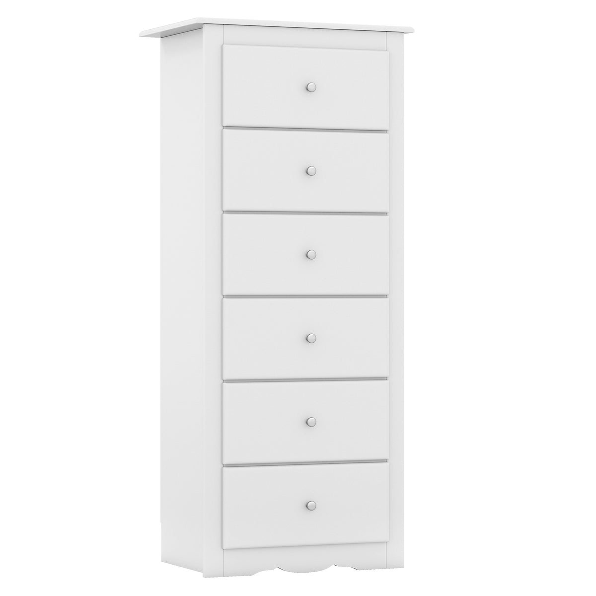 6 Drawer Chest Dresser White (min order qty 2)-Dressers & Chests-DECOROLALA