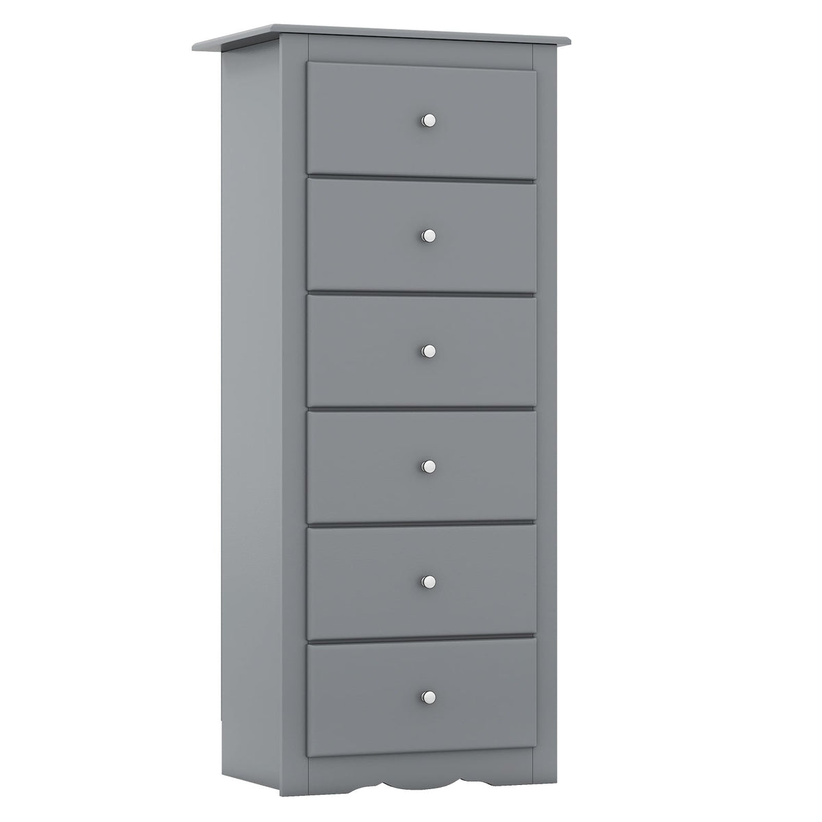 6 Drawers Chest Dresser Gray (min order qty 2)-Dressers & Chests-DECOROLALA