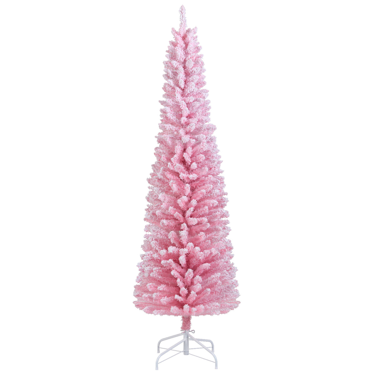 6 FT Artificial Christmas Tree with 460 Branch Tips and Folding Metal Stand-Christmas Trees-DECOROLALA