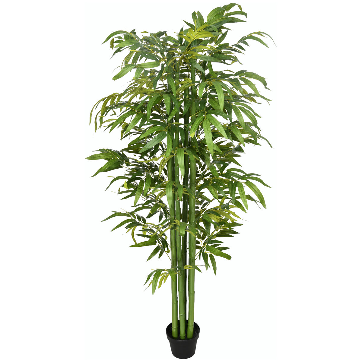 6 FT Artificial Tree Bamboo Tree Fake Plants in Pot for Home Office Living Room Decor, Green-Artificial Trees-DECOROLALA