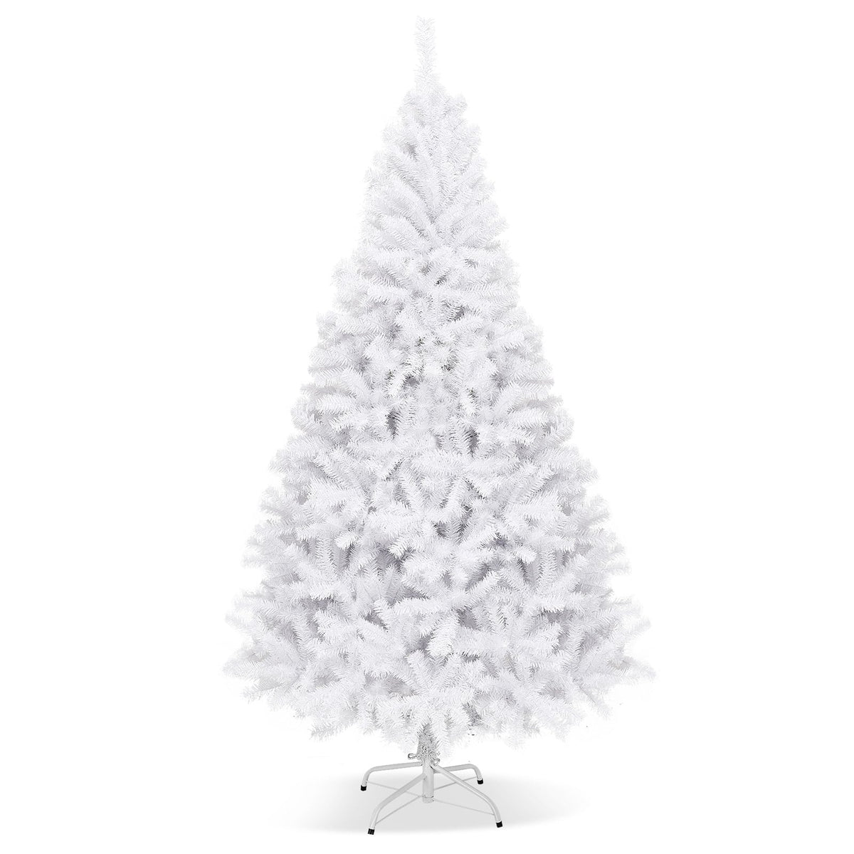 6 Feet / 7.5 Feet / 9 Feet Hinged Artificial Christmas Tree with Metal Stand-7.5 Feet-Christmas Trees-DECOROLALA