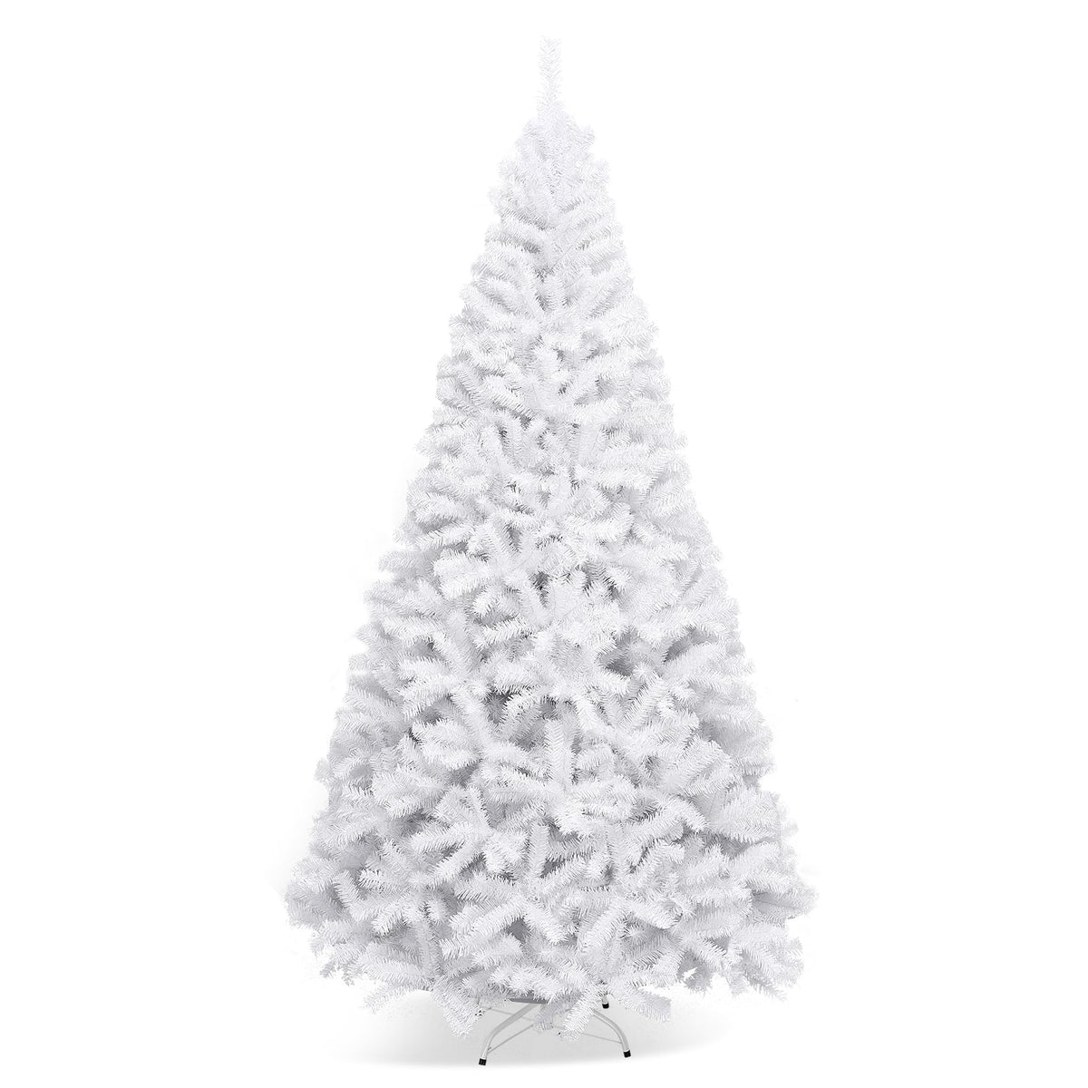 6 Feet / 7.5 Feet / 9 Feet Hinged Artificial Christmas Tree with Metal Stand-9 Feet-Christmas Trees-DECOROLALA