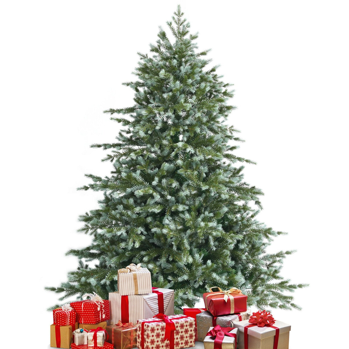 6 Feet Artificial Christmas Spruce Hinged Tree-Christmas Trees-DECOROLALA