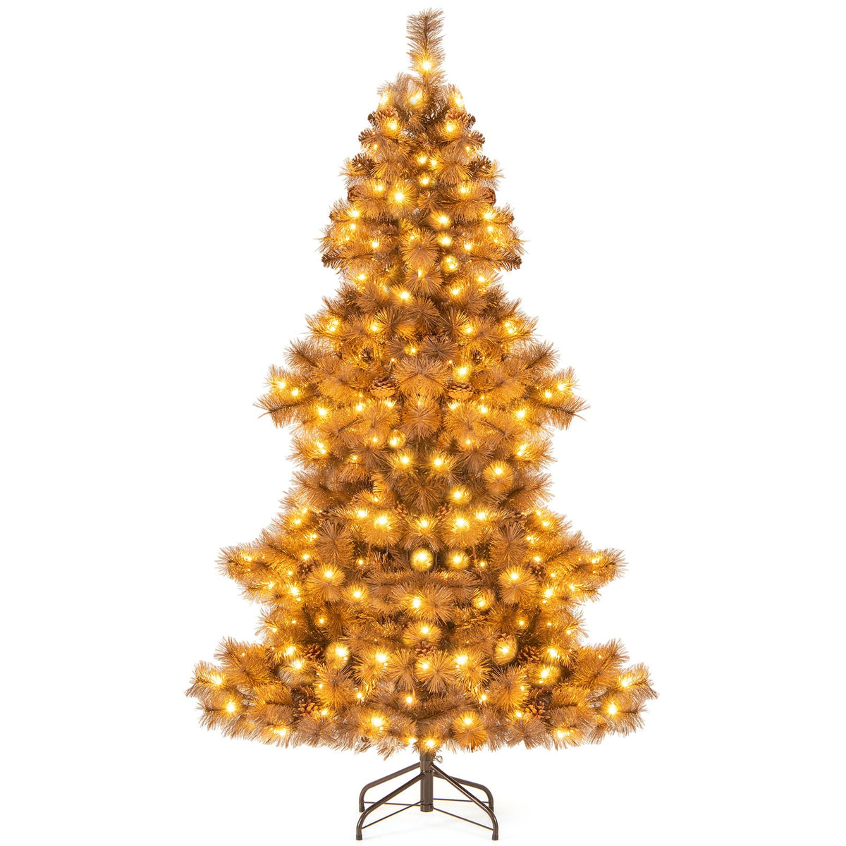 6 Feet Artificial Christmas Tree with 493 Branch Tips for Home Office Carnival-Christmas Trees-DECOROLALA