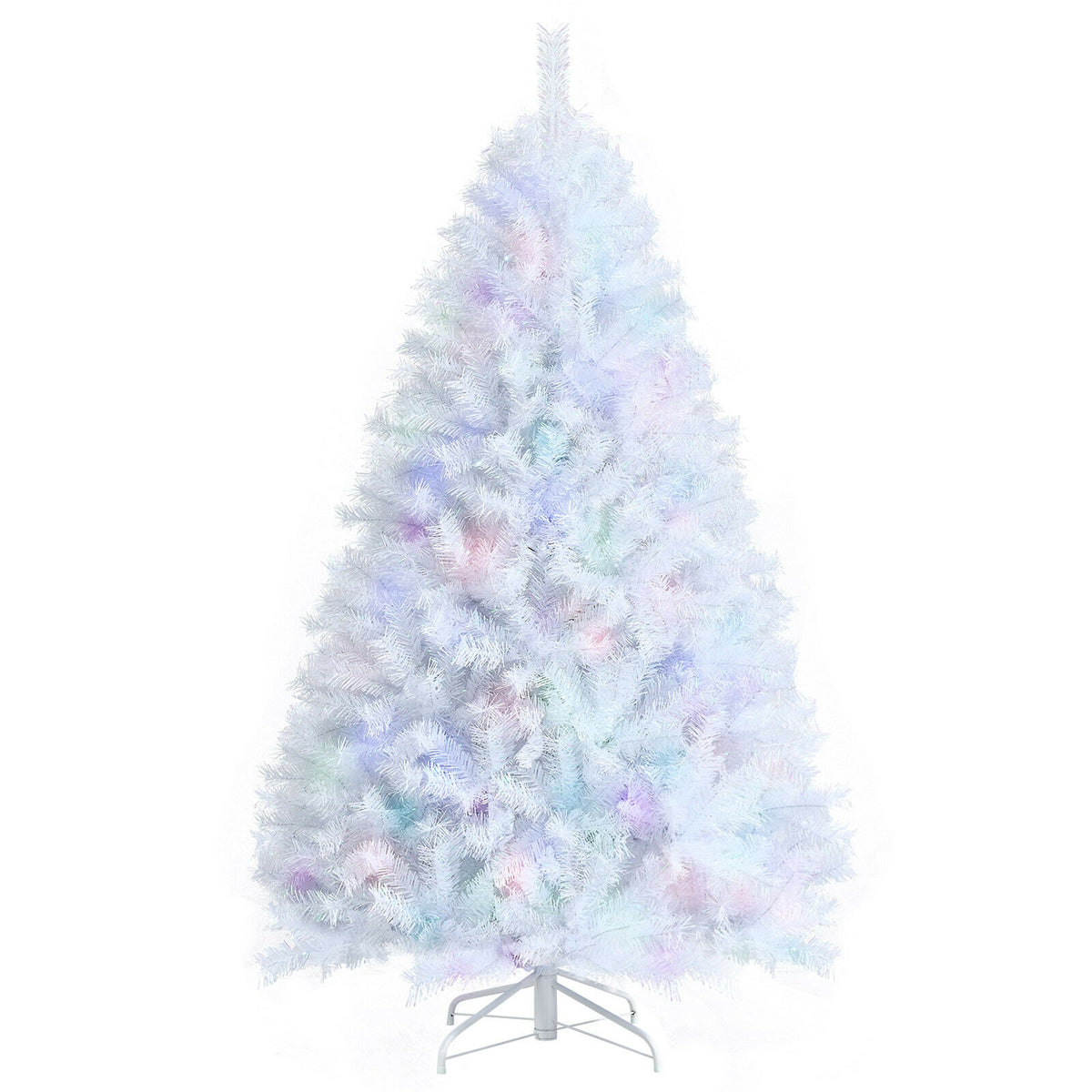 6 Feet Artificial Christmas Tree with Iridescent Branch Tips-Christmas Trees-DECOROLALA