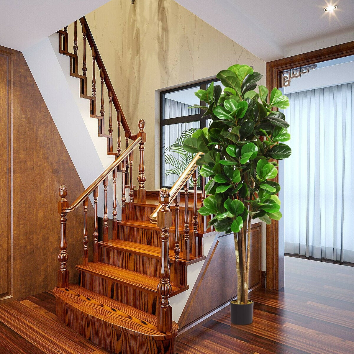6-Feet Artificial Indoor-Outdoor Home Decorative Planter-Artificial Plants-DECOROLALA