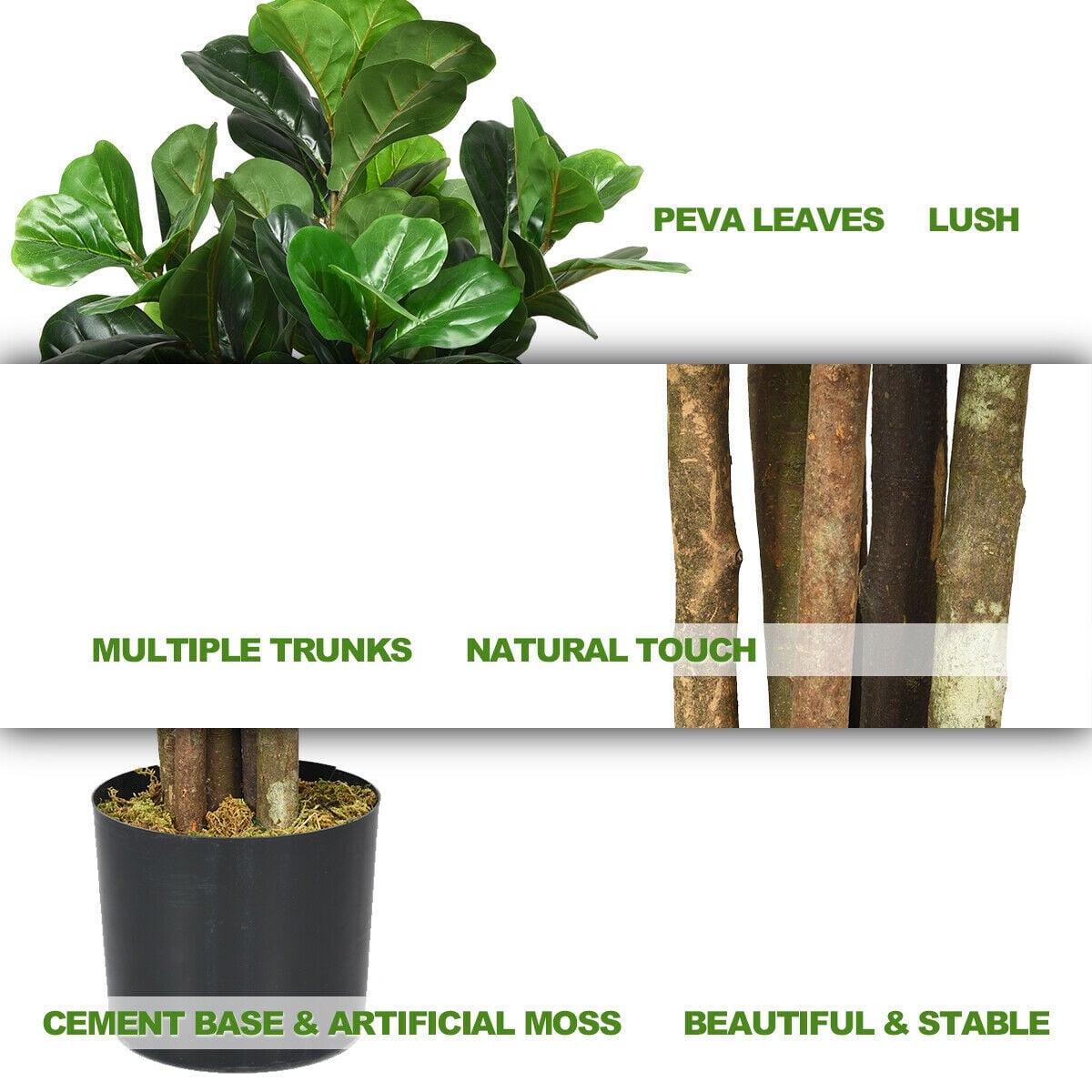6-Feet Artificial Indoor-Outdoor Home Decorative Planter-Artificial Plants-DECOROLALA