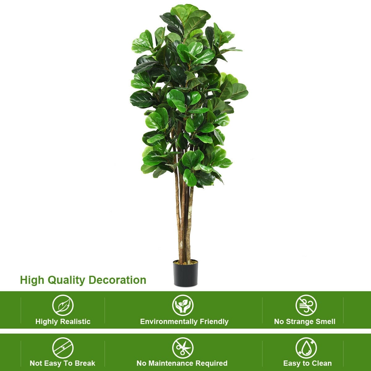 6-Feet Artificial Indoor-Outdoor Home Decorative Planter-Artificial Plants-DECOROLALA