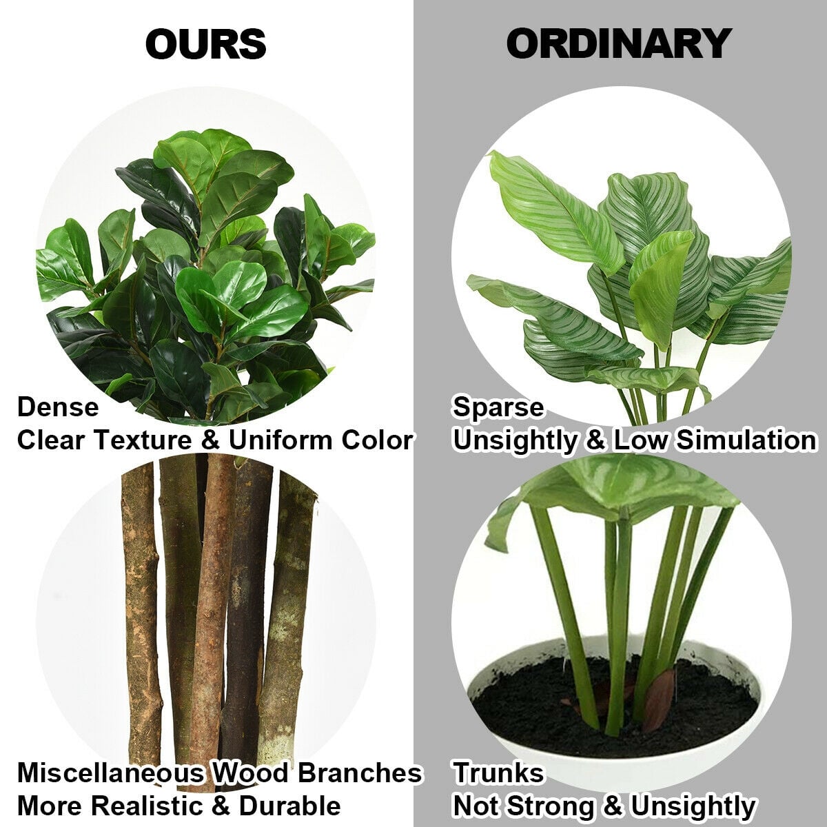 6-Feet Artificial Indoor-Outdoor Home Decorative Planter-Artificial Plants-DECOROLALA
