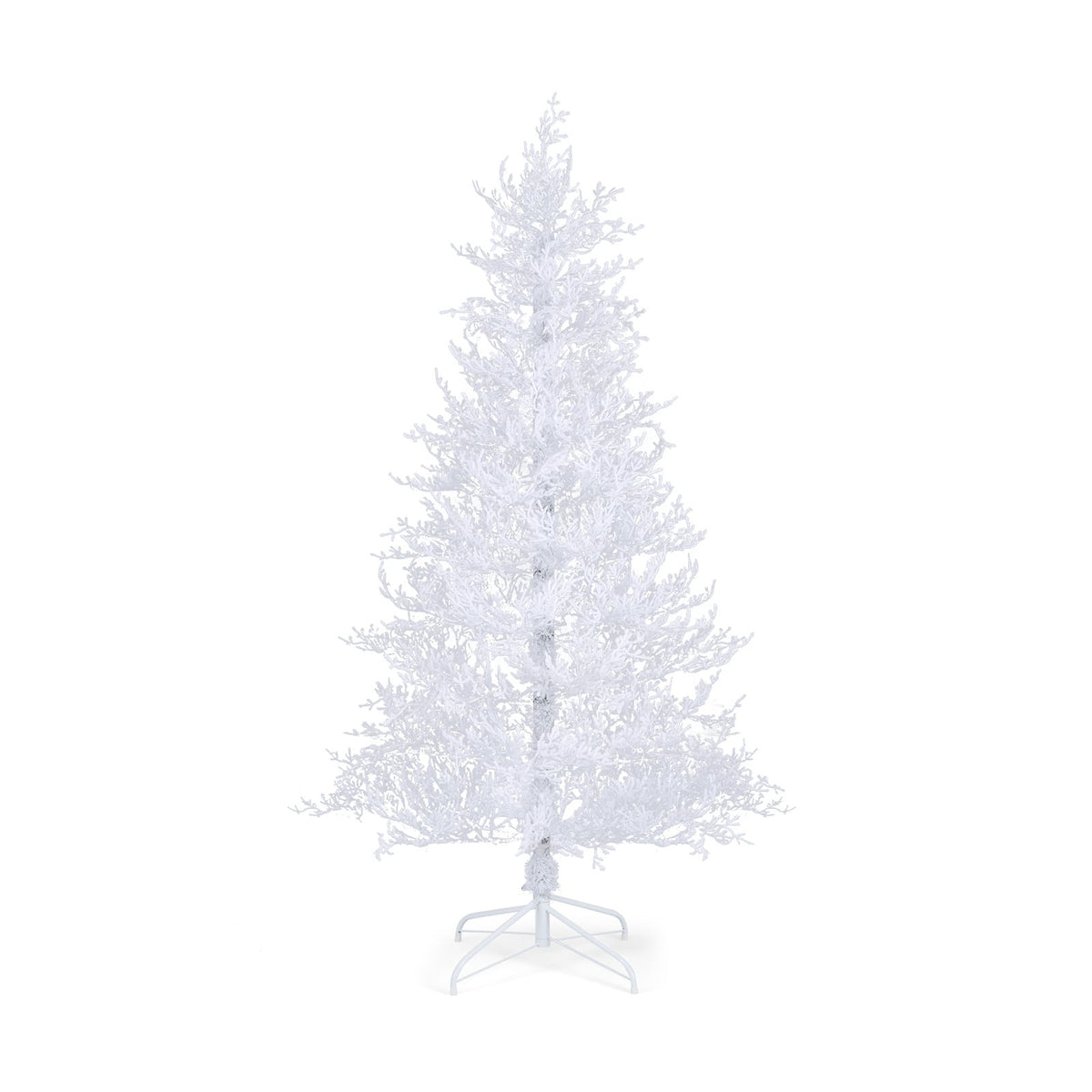 6 Feet Artificial Xmas Tree with 383 PE Branch Tips and 300 LED Lights-Christmas Trees-DECOROLALA
