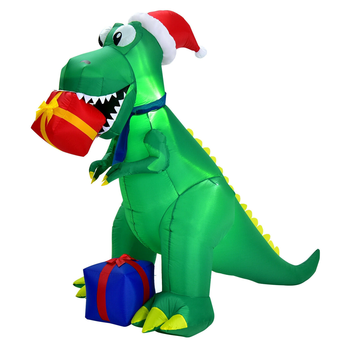 6 Feet Christmas Inflatable Dinosaur for Indoor and Outdoor-Christmas Inflatables-DECOROLALA