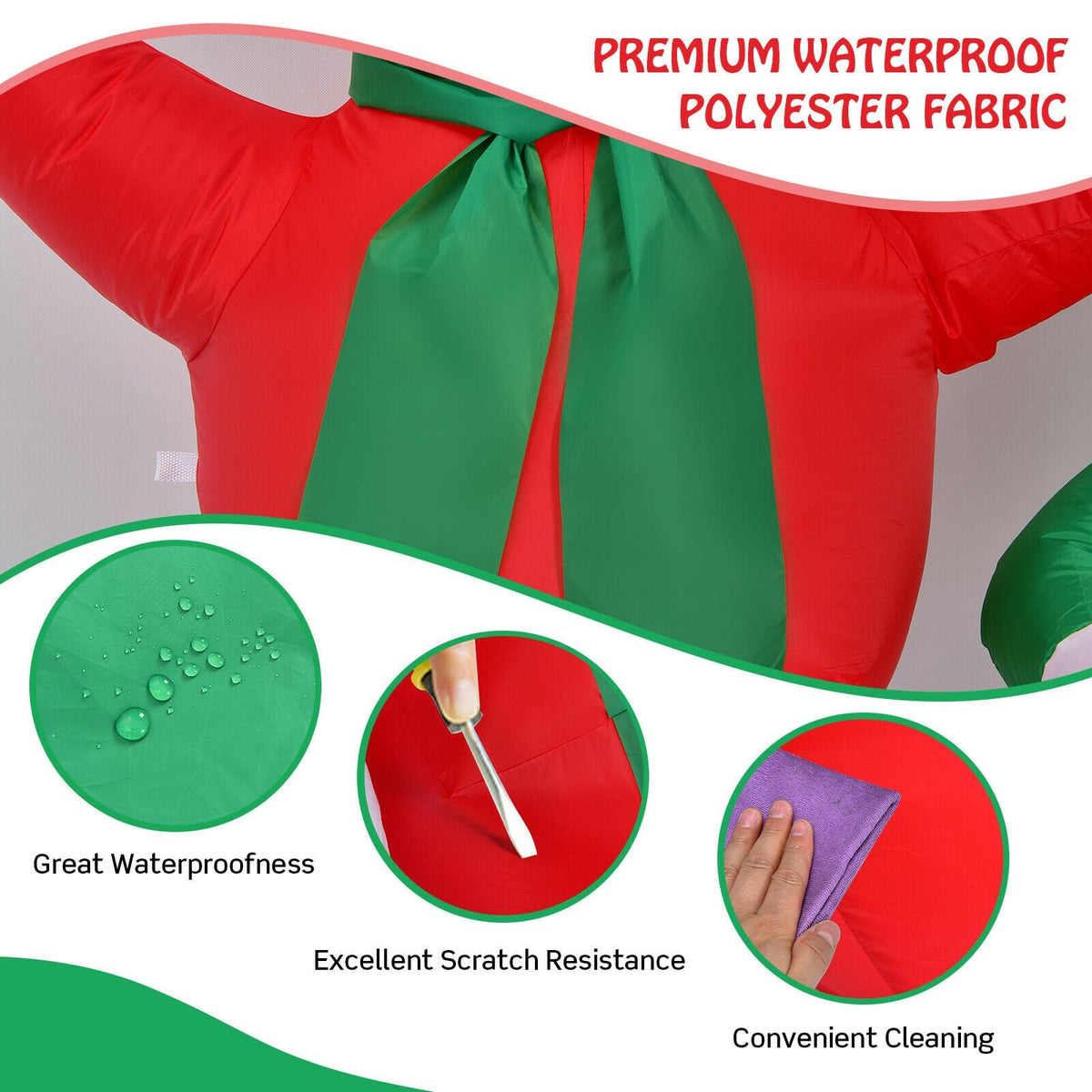 6 Feet Christmas Inflatable Snowmen Blow Up Christmas Decoration-Christmas Inflatables-DECOROLALA