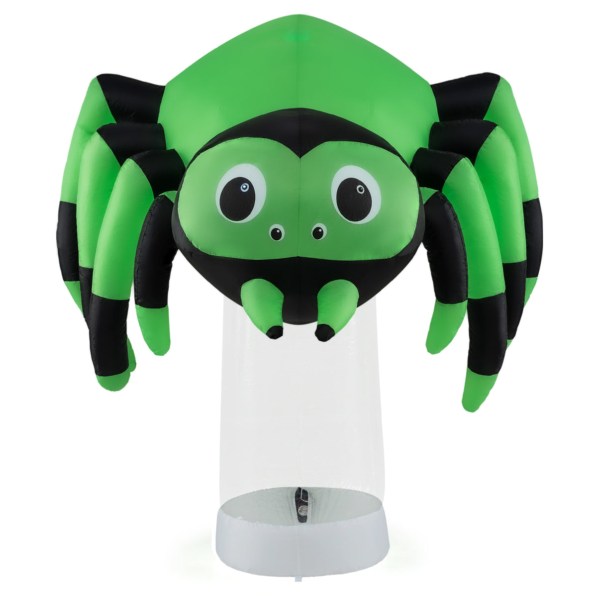 6 Feet Halloween Inflatable Spider with 3 Color Rotating Light-Halloween-DECOROLALA