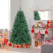 6 Feet Hinged Artificial Christmas Tree with Solid Metal Stand-Christmas Trees-DECOROLALA