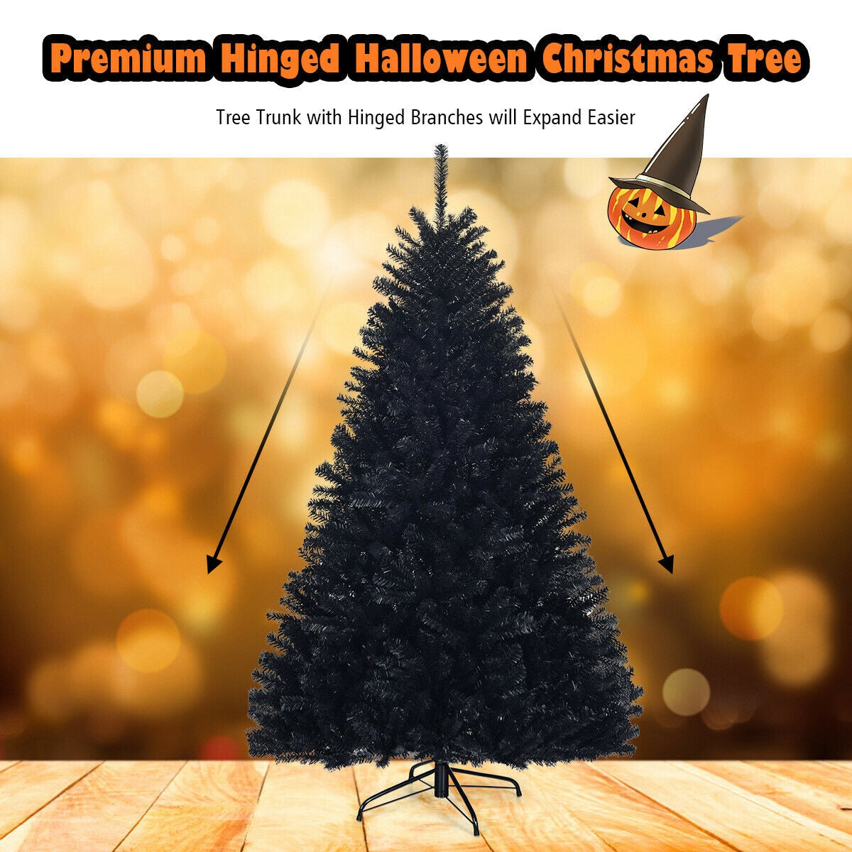 6 Feet Hinged Artificial Halloween Christmas Tree-Christmas Trees-DECOROLALA