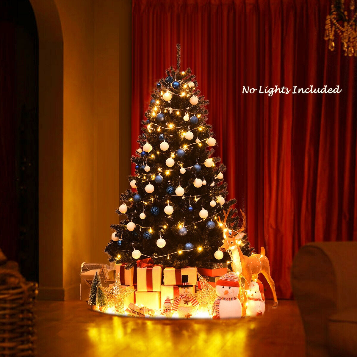 6 Feet Hinged Artificial Halloween Christmas Tree-Christmas Trees-DECOROLALA