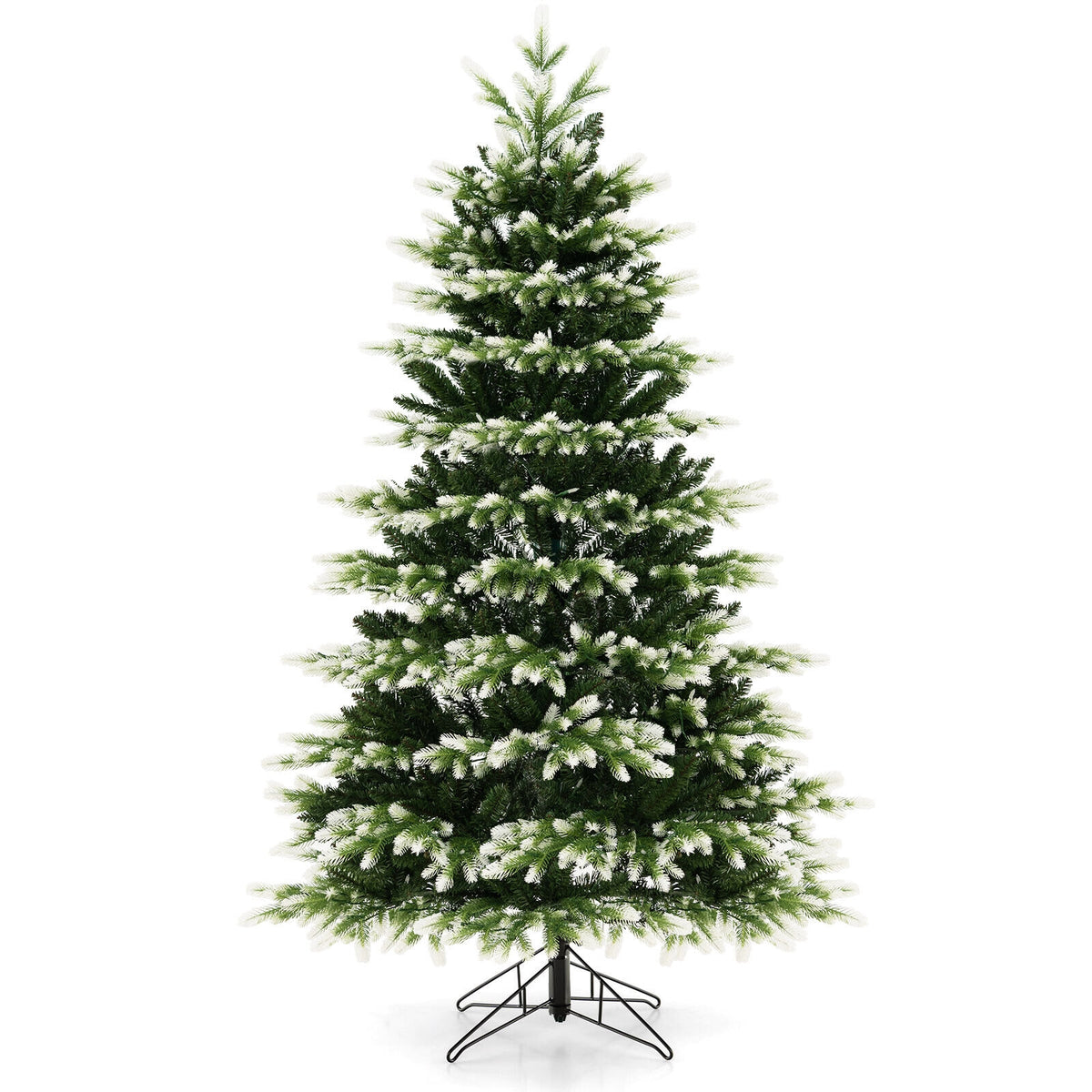 6 Feet Hinged Christmas Tree with 350 LED Lights Remote Control-Christmas Trees-DECOROLALA