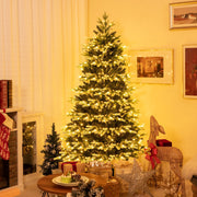 6 Feet Hinged Christmas Tree with 350 LED Lights Remote Control-Christmas Trees-DECOROLALA