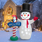 6 Feet Inflatable Christmas Decoration with Built-in Snowflake Projector-Christmas Inflatables-DECOROLALA