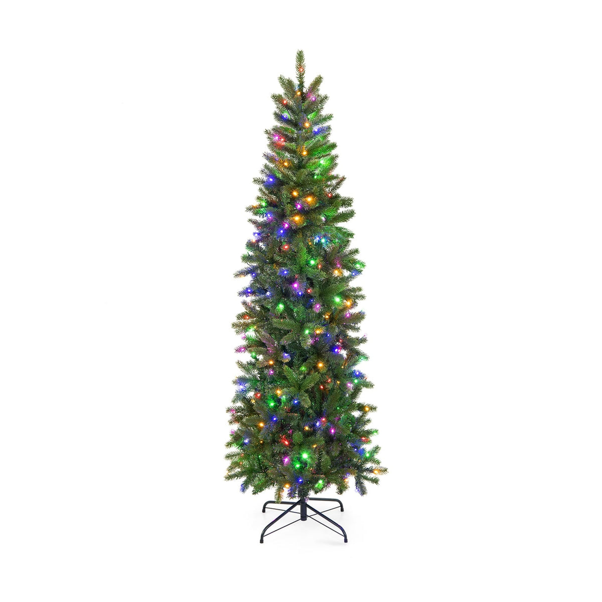 6 Feet Pre-Lit Artificial Christmas Tree with 648 PVC PE Branch Tips-Christmas Trees-DECOROLALA
