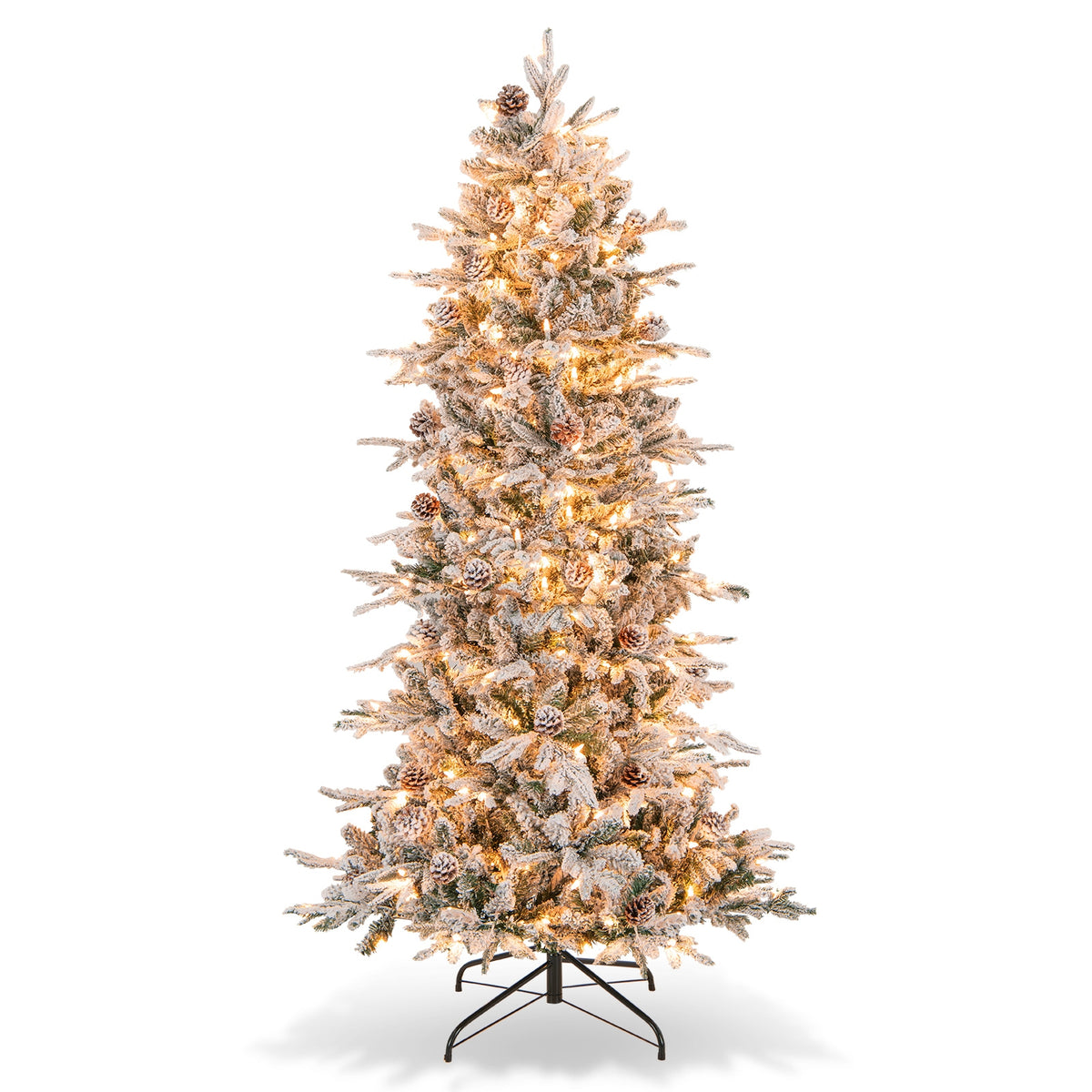 6 Feet Pre-lit Artificial Christmas Tree-Christmas Trees-DECOROLALA