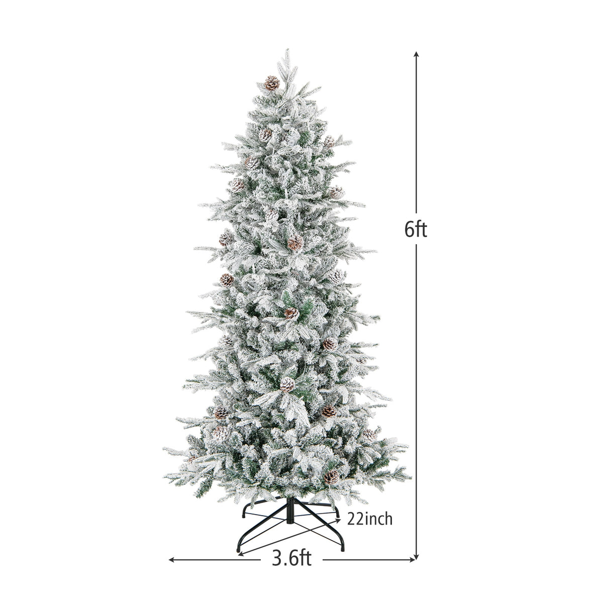 6 Feet Pre-lit Artificial Christmas Tree-Christmas Trees-DECOROLALA