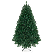 6 Feet Pre-lit Artificial Natural Christmas Tree with LED Lights-Christmas Trees-DECOROLALA