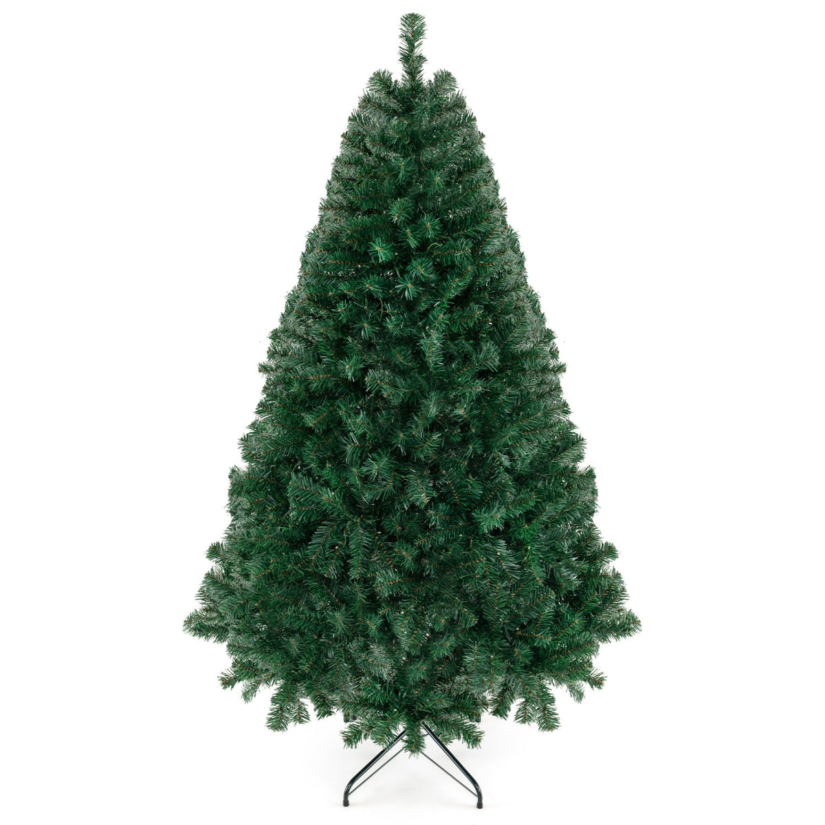 6 Feet Pre-lit Artificial Natural Christmas Tree with LED Lights-Christmas Trees-DECOROLALA