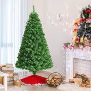 6 Feet Pre-lit Fiber Optic Artificial Christmas Tree with 617 Branch Tips-Christmas Trees-DECOROLALA