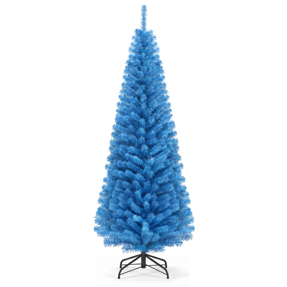6 Feet Unlit Pencil Slim Tree Artificial Christmas Tree-Christmas Trees-DECOROLALA