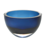 6 Mouth Blown European Made Lead Free Midnight Blue Crystal Bowl-Serving Bowls-DECOROLALA