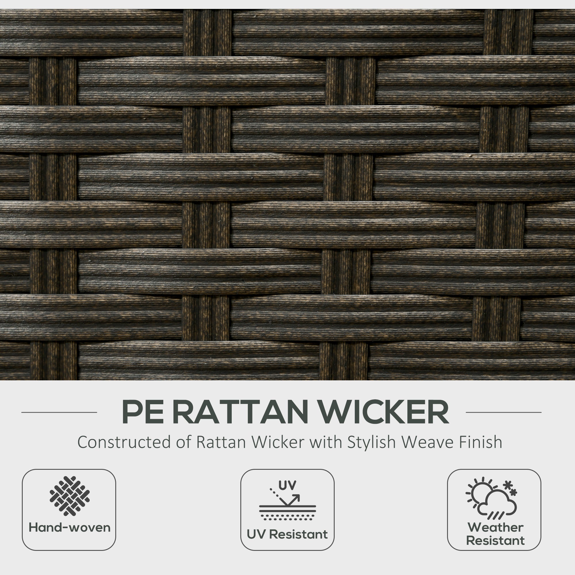 6-Piece Rattan Patio Sectional - Light Grey-DECOROLALA