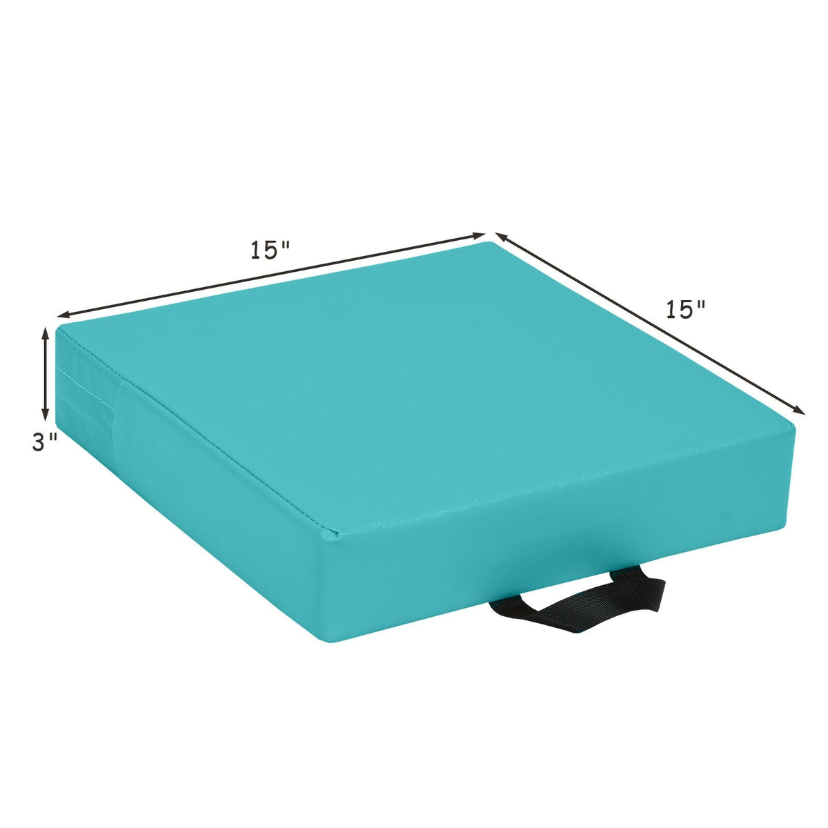 6 Pieces 15 Inches Square Toddler Floor Cushions Flexible Soft Foam Seating with Handles-Blue-Kids Chairs-DECOROLALA
