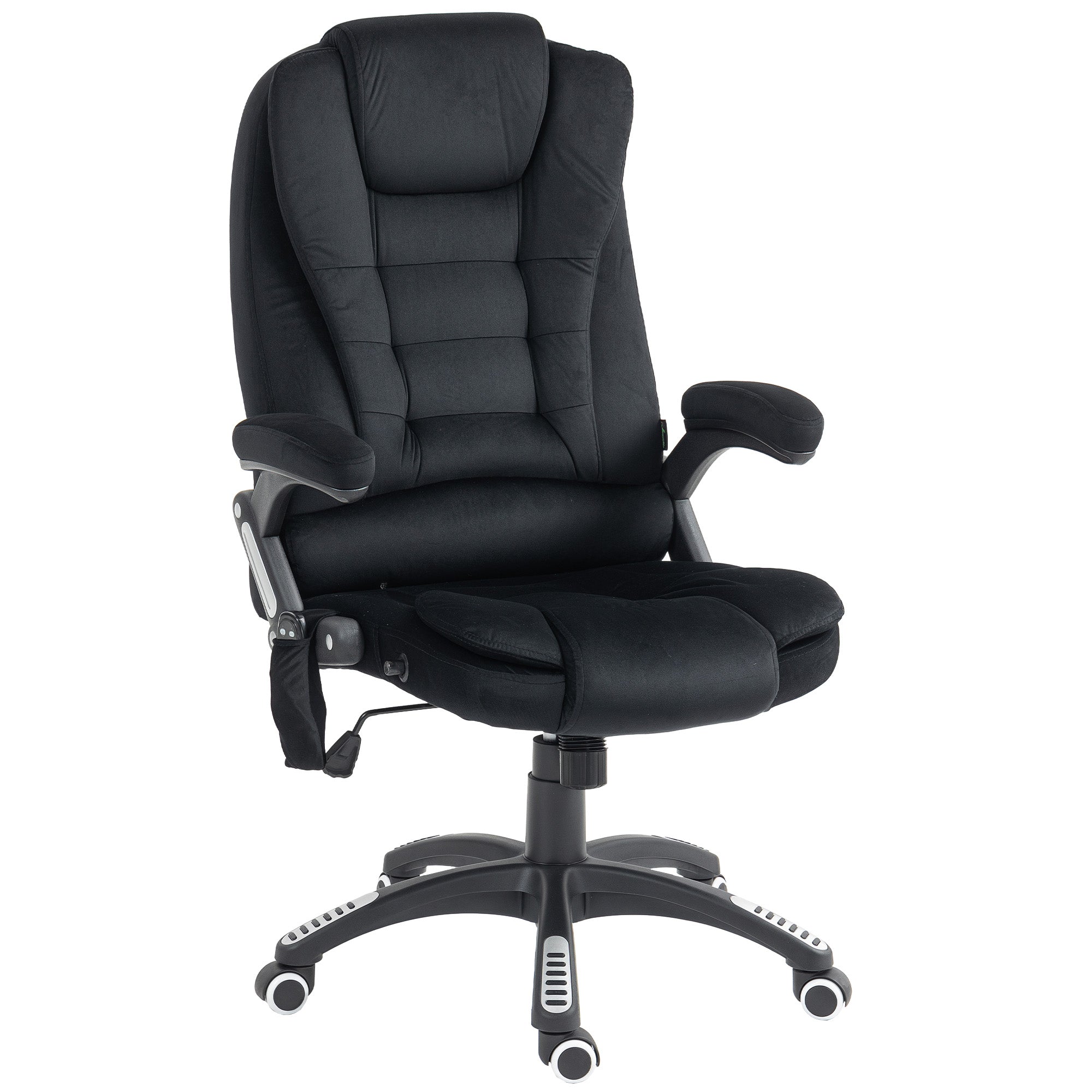 6 Point Vibrating Massage Office Chair High Back Executive Chair with Reclining Back, Swivel Wheels, Black-Office Products > Office Furniture > Office Chairs > Massage Chairs-DECOROLALA