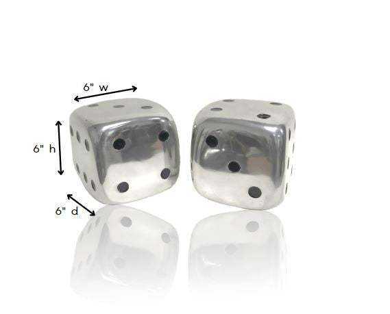 6" Silver Buffed Aluminum Tabletop Sculpture-Sculptures-DECOROLALA