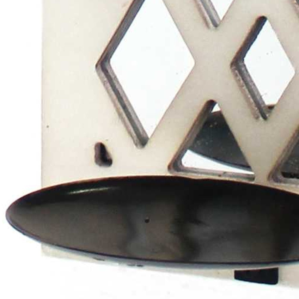 6" White Wood Wall Sconce Candle Holder-Candle Holders-DECOROLALA