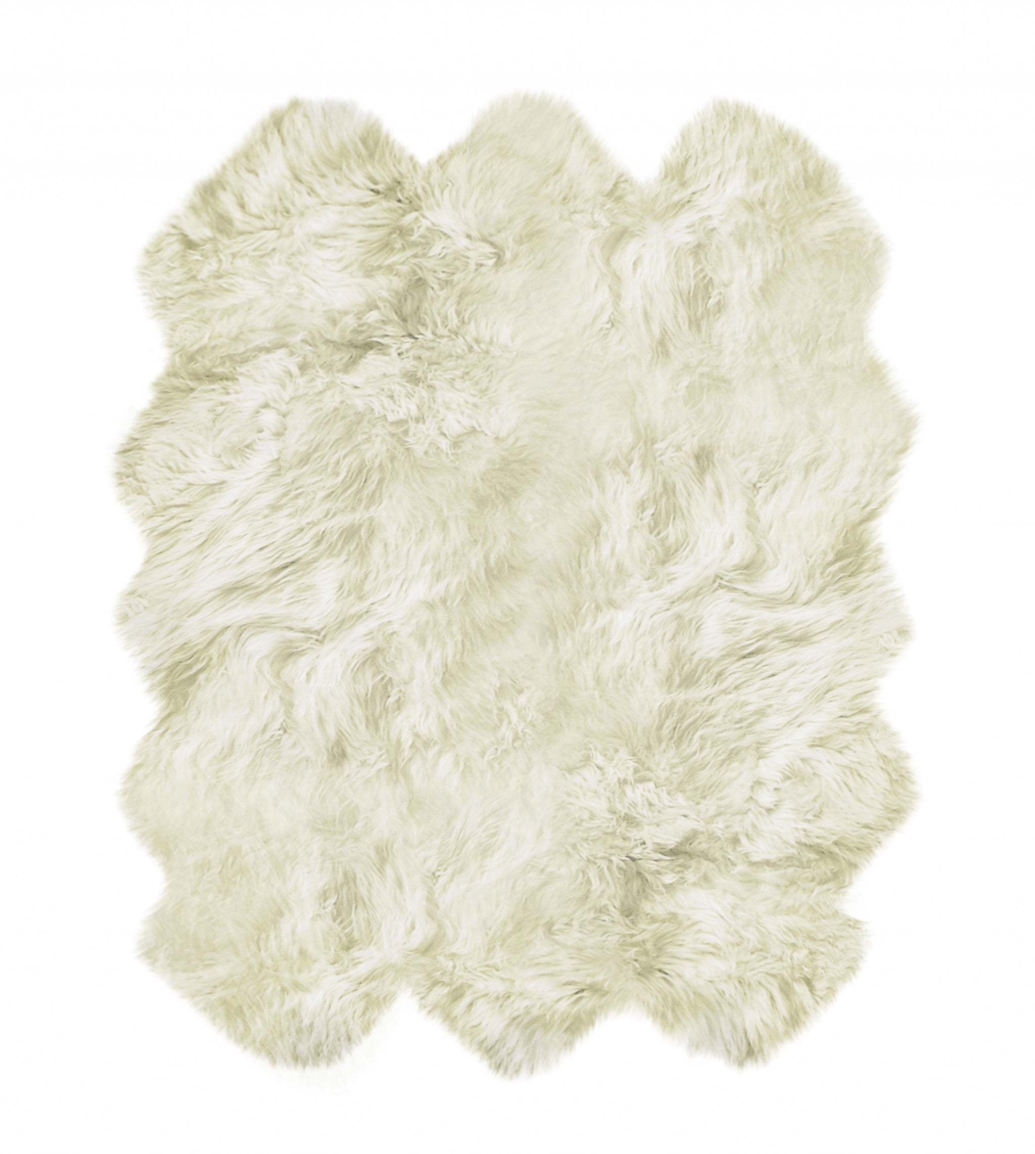 6' X 6' Natural Sheepskin Non Skid Area Rug-Area Rugs-DECOROLALA