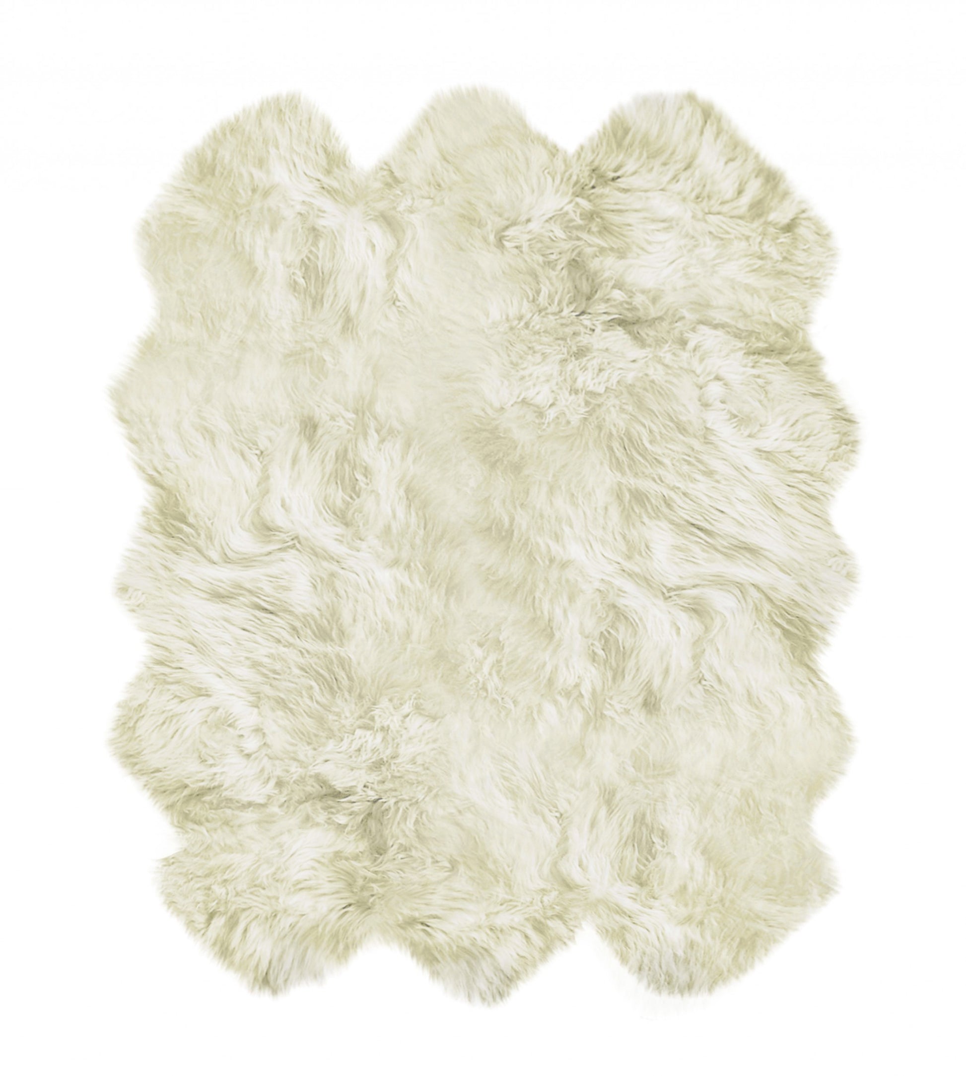 6' X 6' Natural Sheepskin Non Skid Area Rug-Area Rugs-DECOROLALA