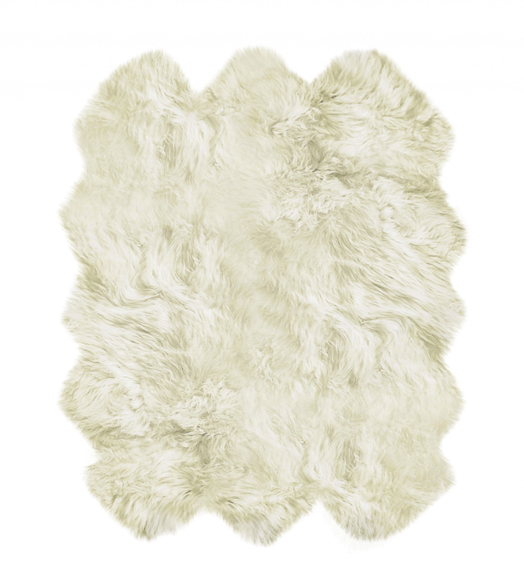 6' X 6' Natural Sheepskin Non Skid Area Rug-Area Rugs-DECOROLALA