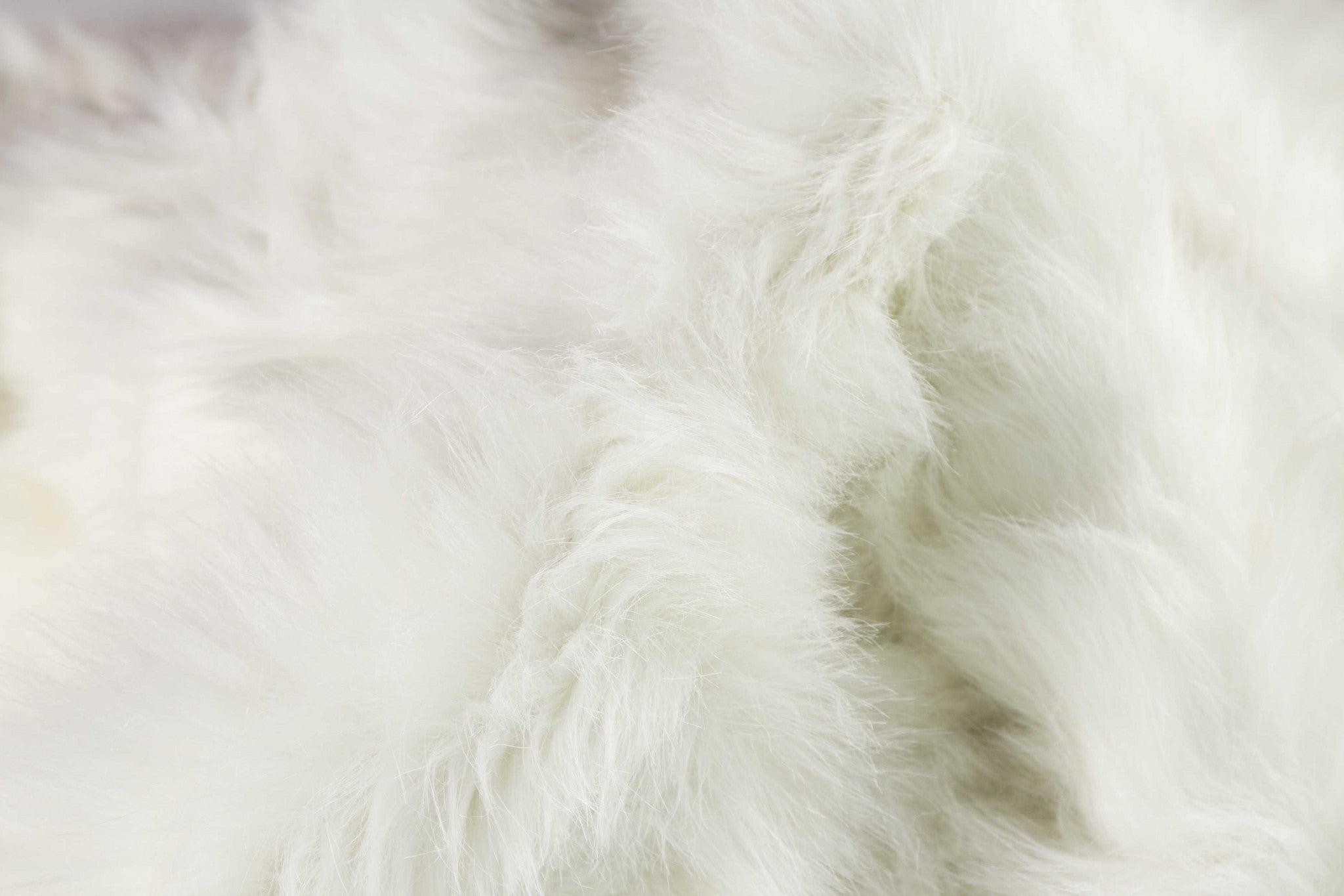 6' X 6' Off White Faux Fur Area Rug-Area Rugs-DECOROLALA