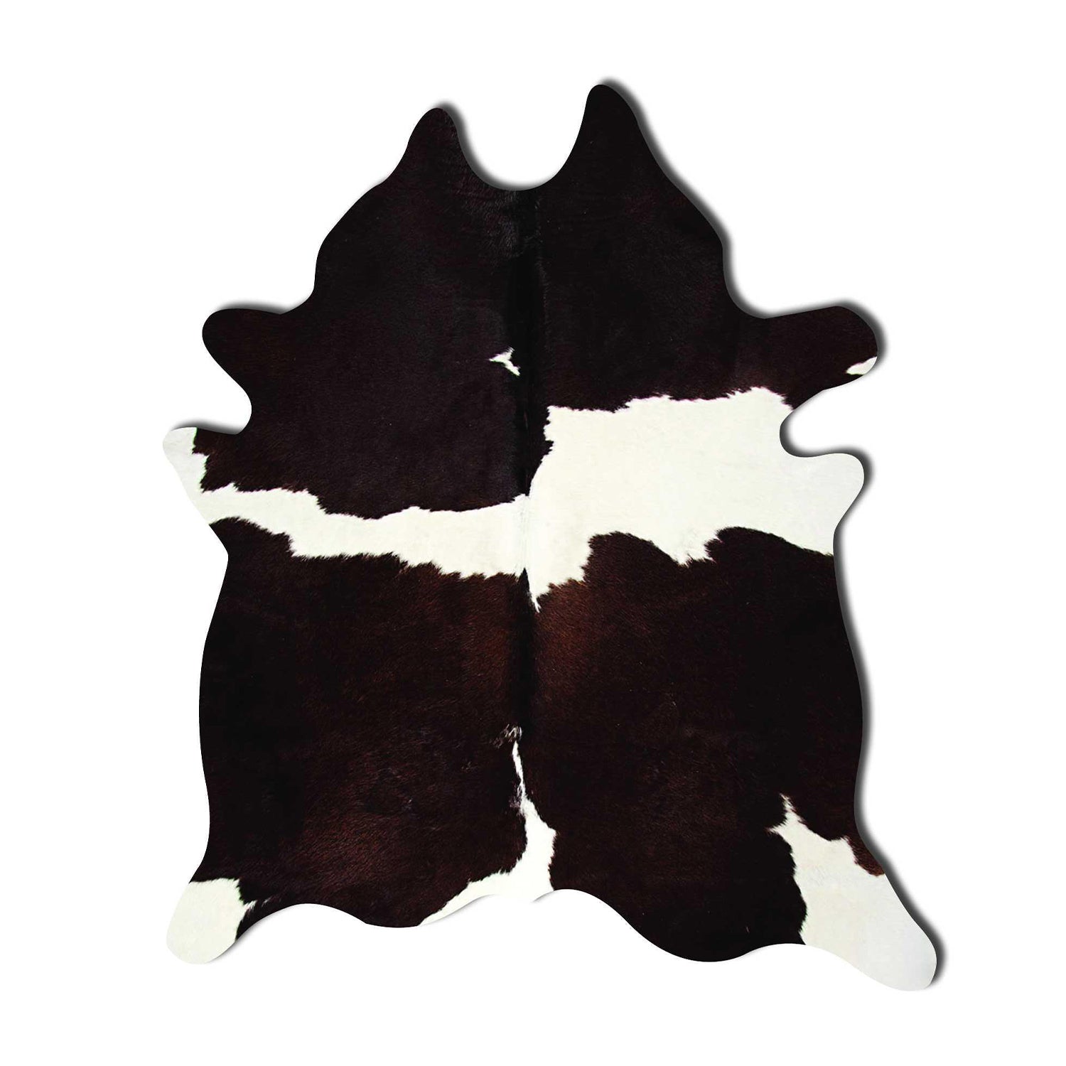 6' X 7' Black And White Cowhide Animal Print Area Rug-Area Rugs-DECOROLALA