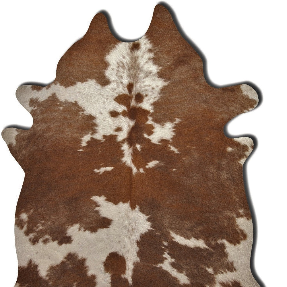 6' X 7' Black And White Cowhide Animal Print Area Rug-Area Rugs-DECOROLALA