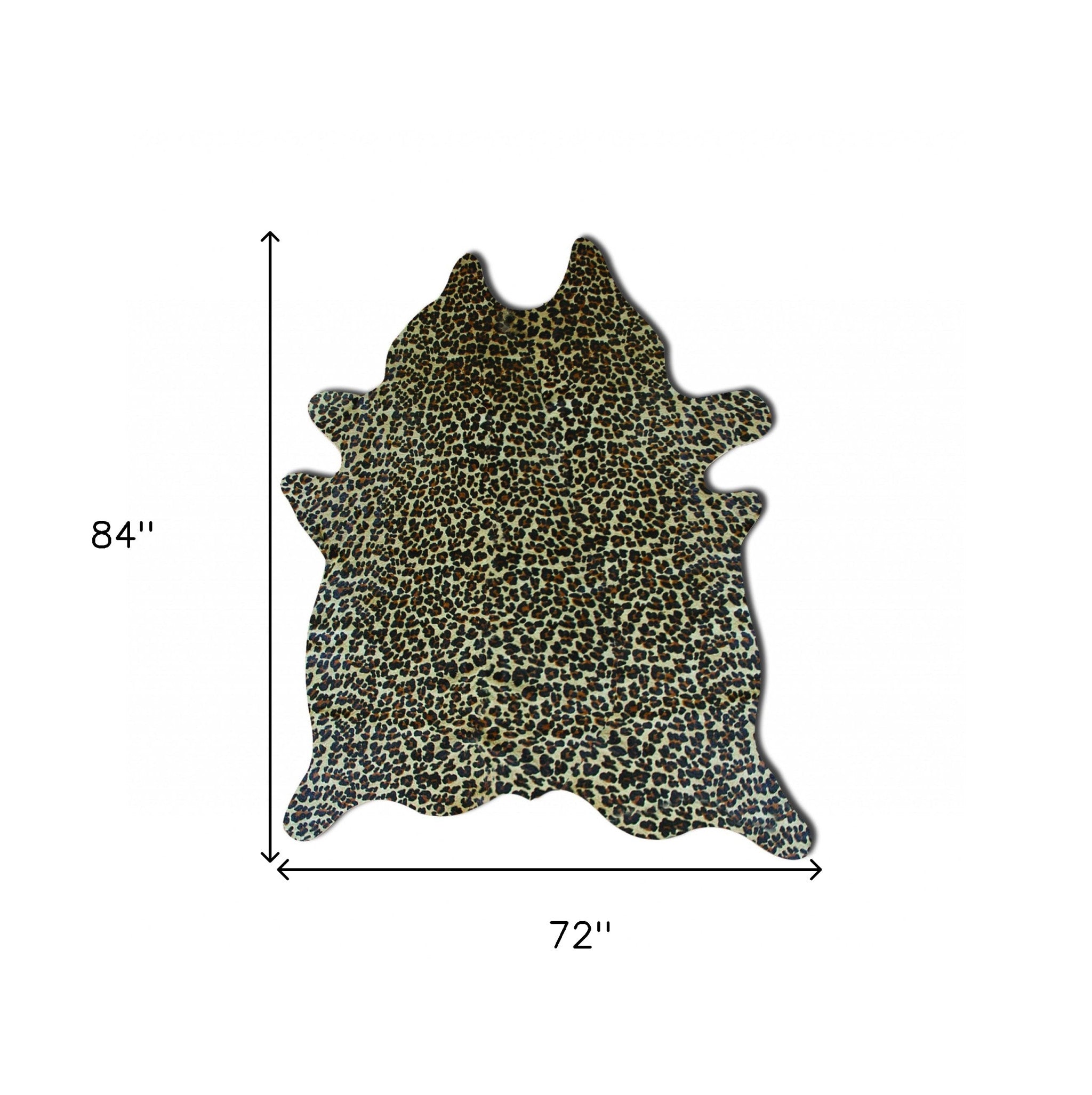 6' X 7' Black And White Cowhide Animal Print Area Rug-Area Rugs-DECOROLALA