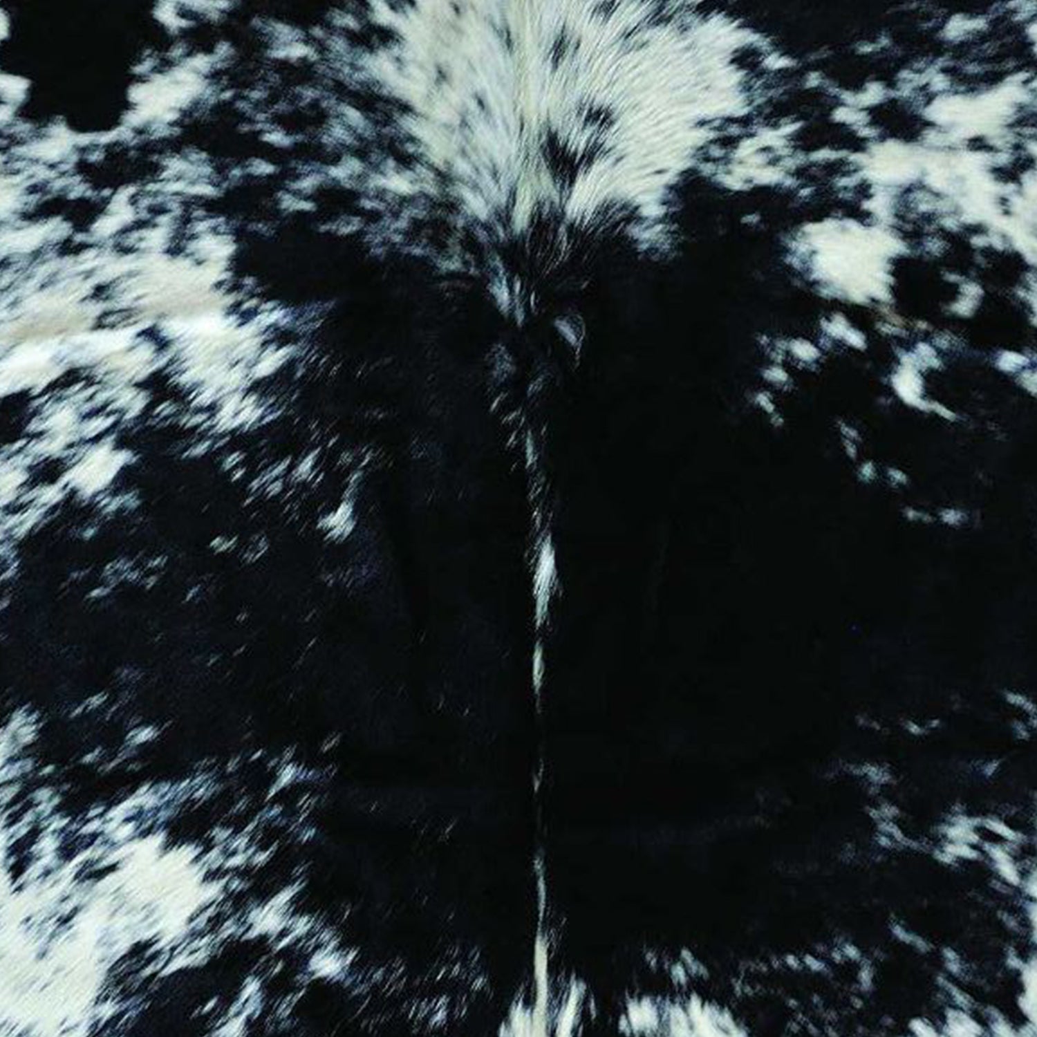 6' X 7' Black And White Cowhide Animal Print Handmade Area Rug-Area Rugs-DECOROLALA