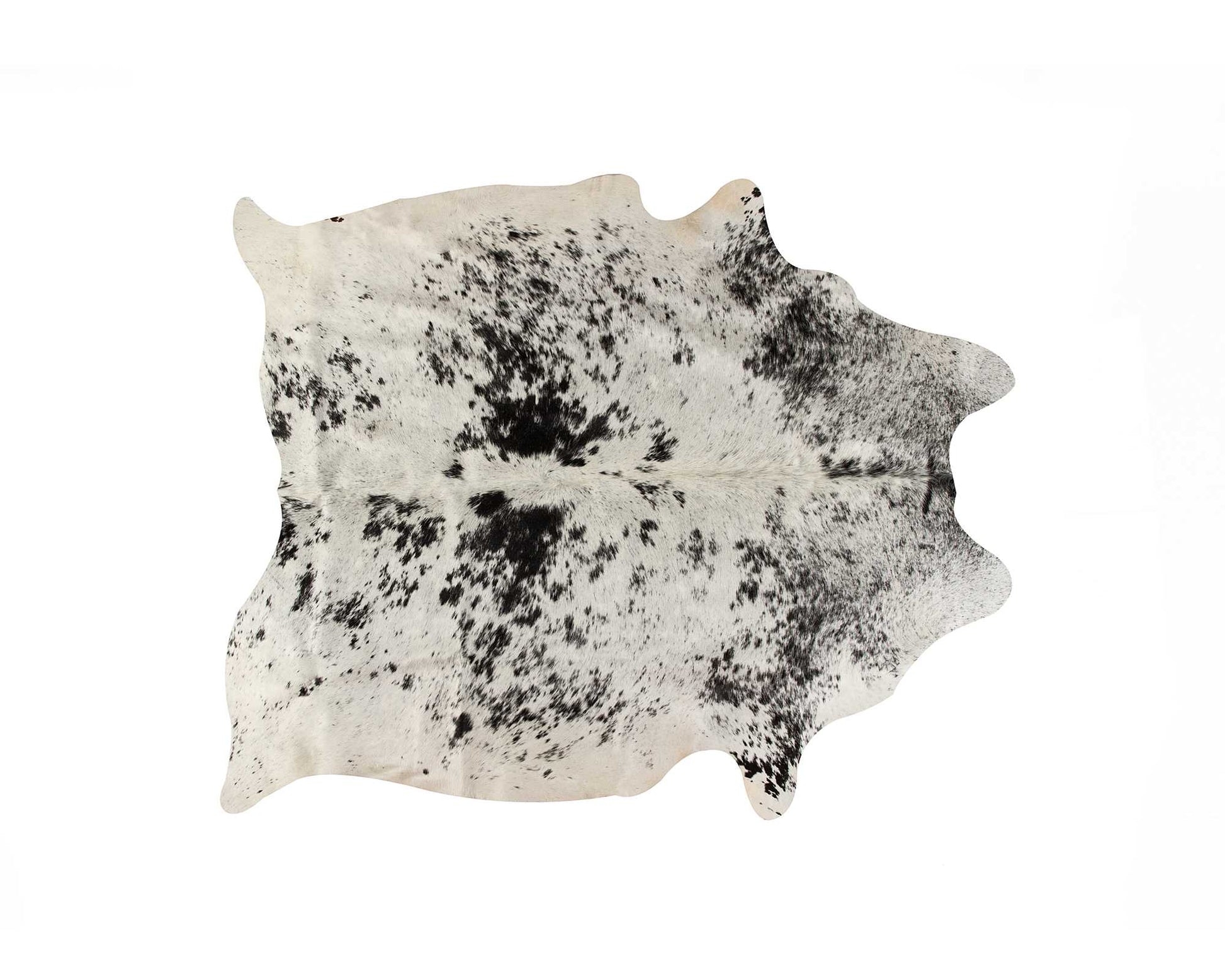 6' X 7' Black And White Cowhide Area Rug-Area Rugs-DECOROLALA