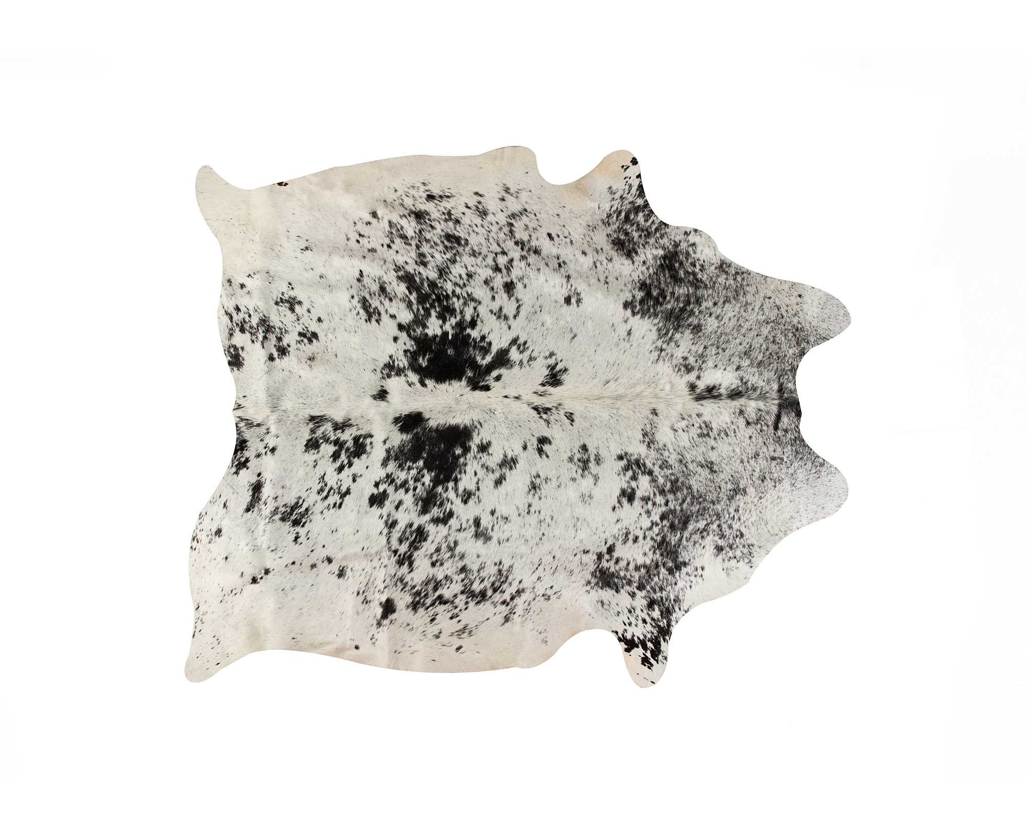6' X 7' Black And White Cowhide Area Rug-Area Rugs-DECOROLALA