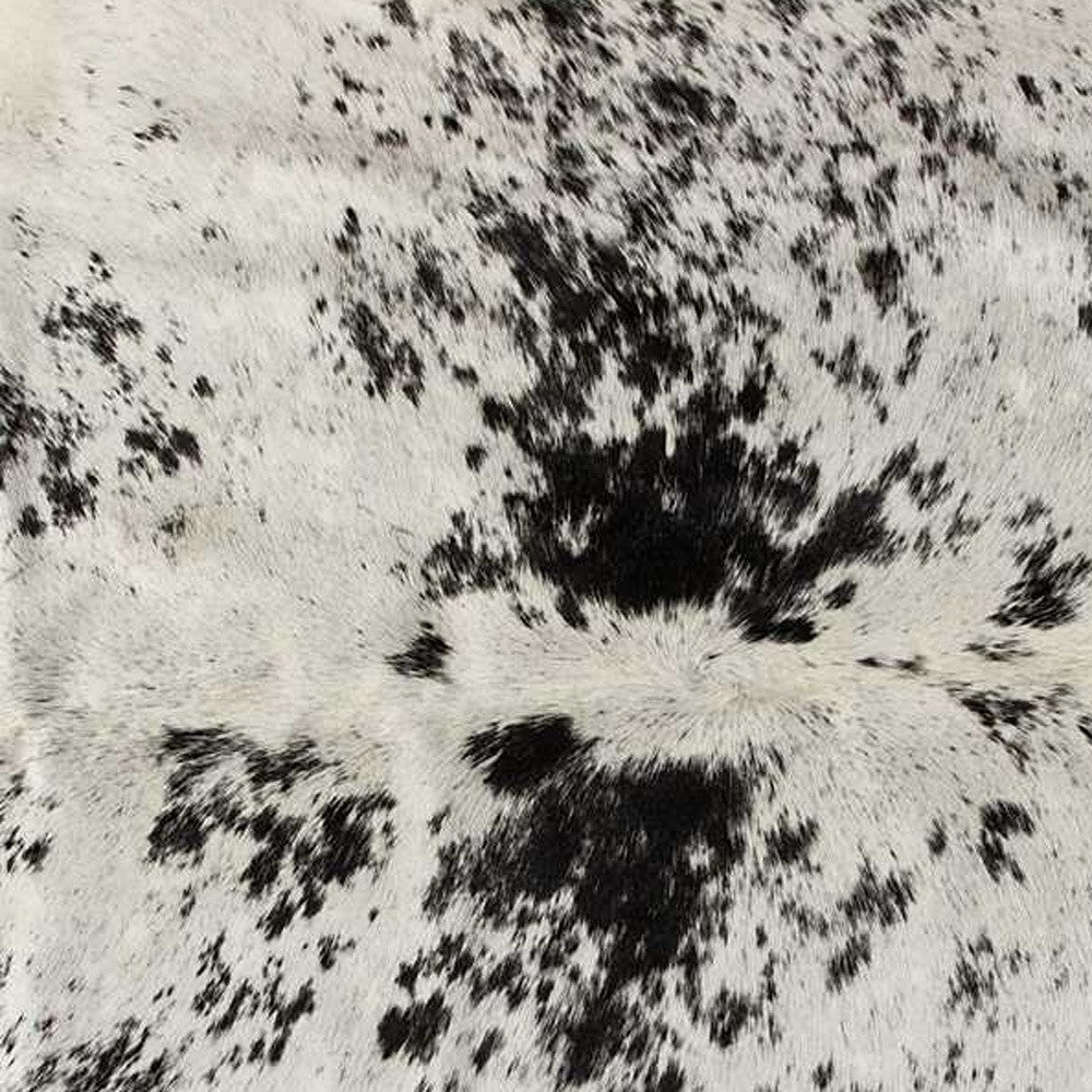 6' X 7' Black And White Cowhide Area Rug-Area Rugs-DECOROLALA