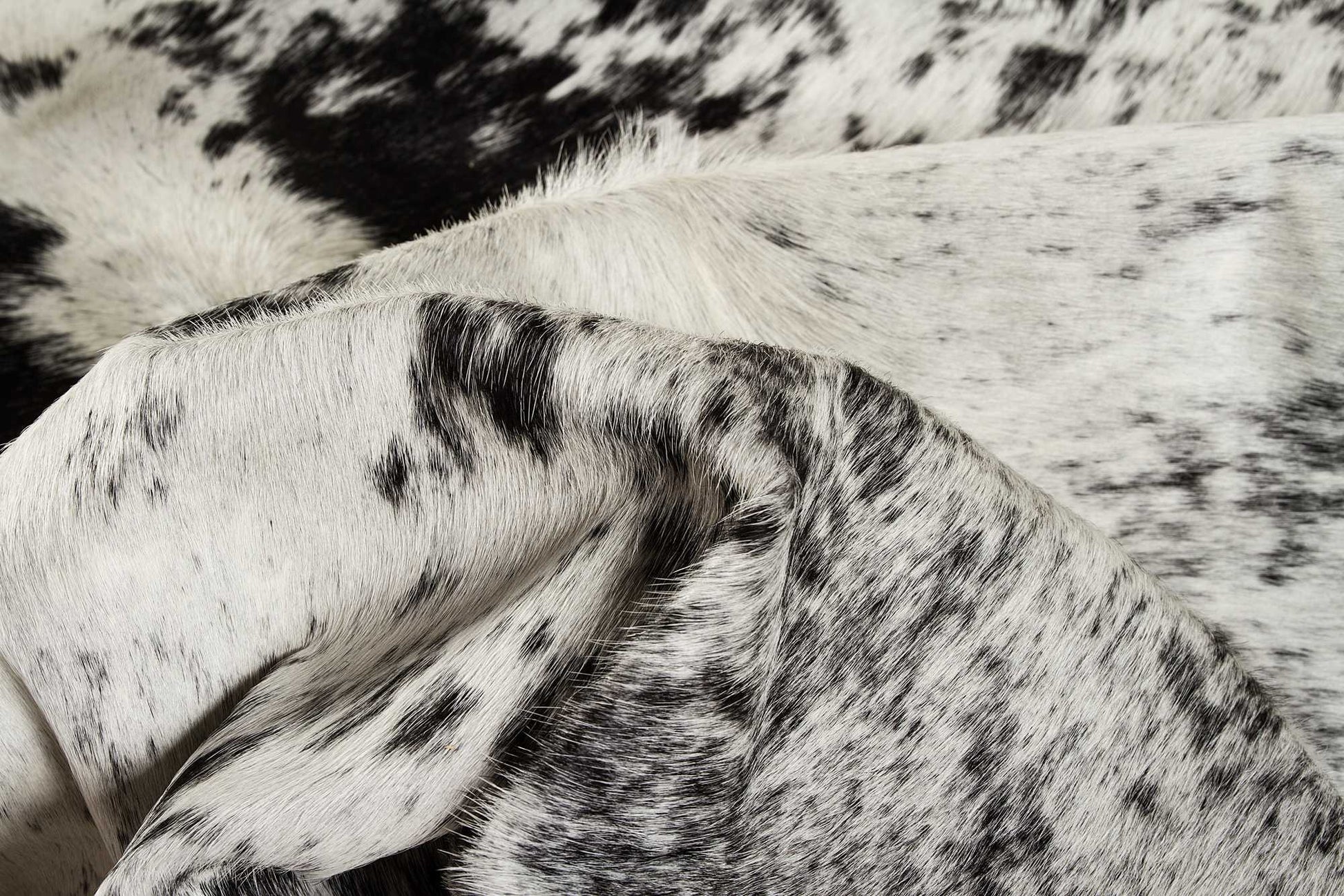 6' X 7' Black And White Cowhide Area Rug-Area Rugs-DECOROLALA