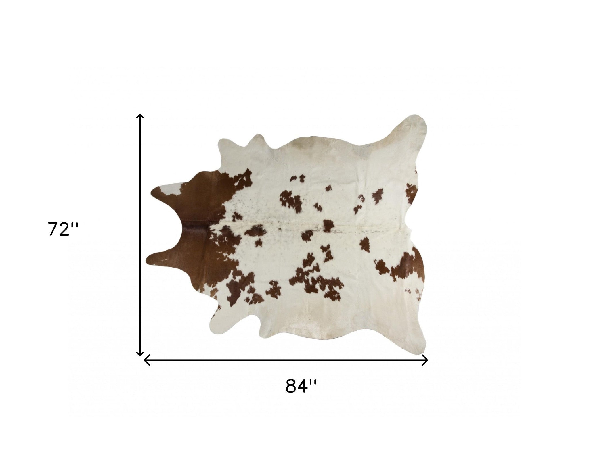 6' X 7' Black And White Cowhide Cowhide Print Area Rug-Area Rugs-DECOROLALA