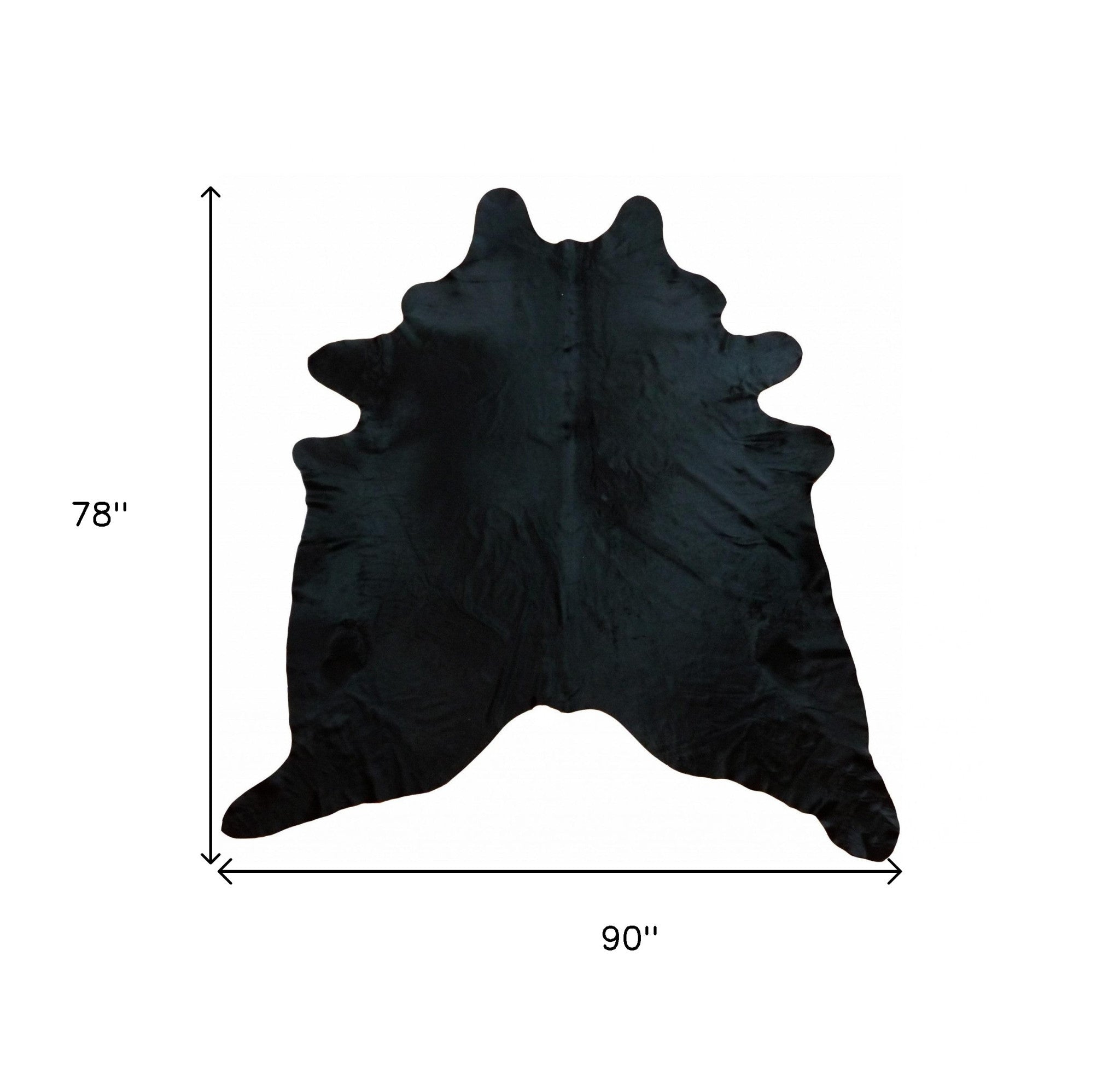 6' X 7' Black And White Cowhide Handmade Area Rug-Area Rugs-DECOROLALA